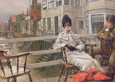 Esperando el ferry, c.1878 de James Jacques Joseph Tissot